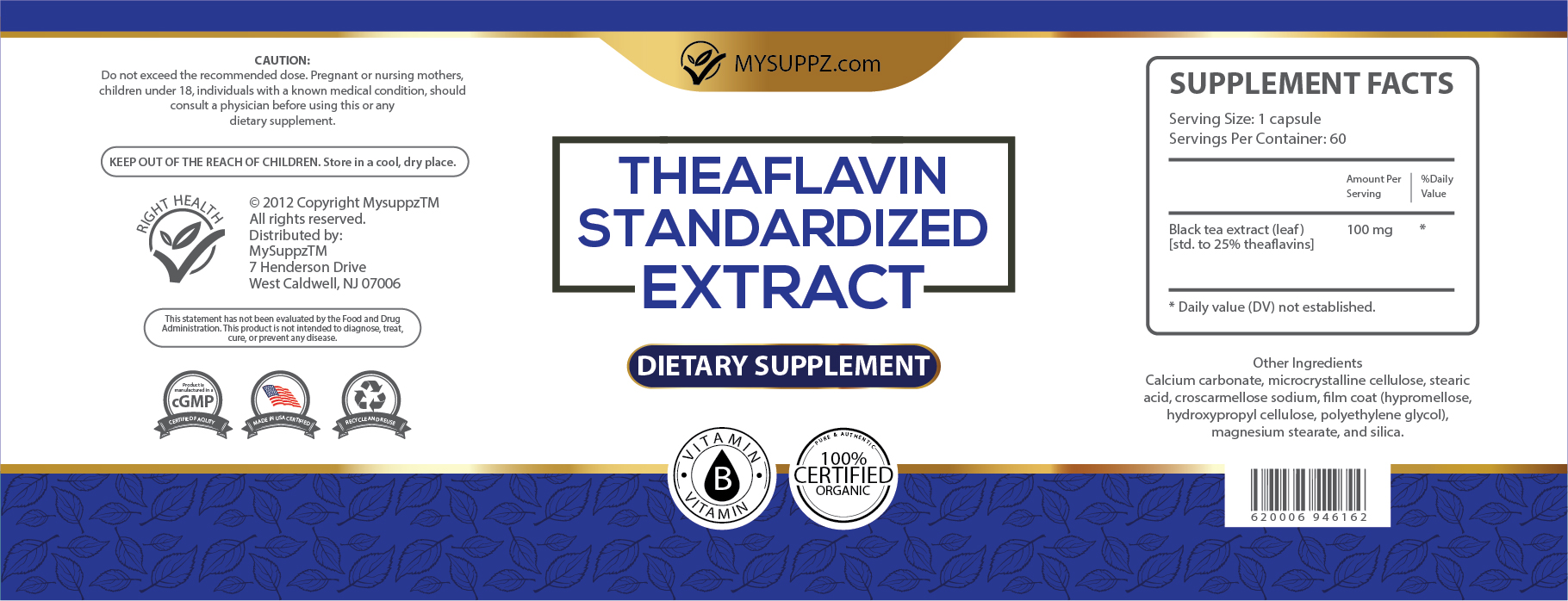 Theaflavin Standardized Label_150х55-01
